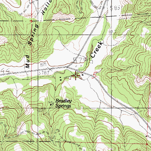 Topographic Map of Water Hollow, UT