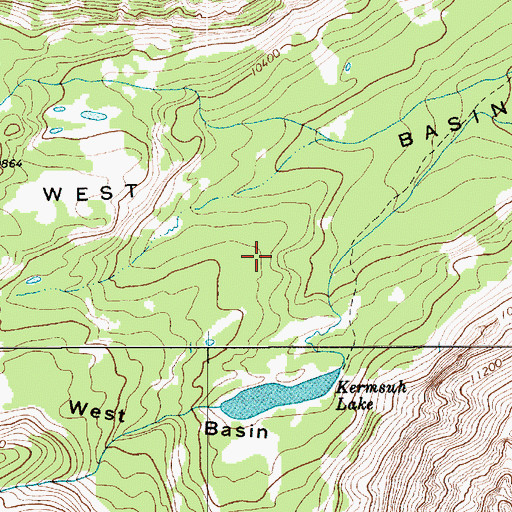 Topographic Map of West Basin, UT