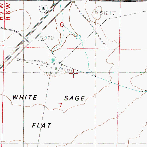 Topographic Map of White Sage Flat, UT