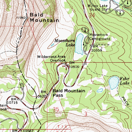 Topographic Map of Wilderness Area Overlook, UT
