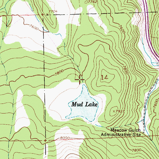 Topographic Map of Mud Lake Dam, UT