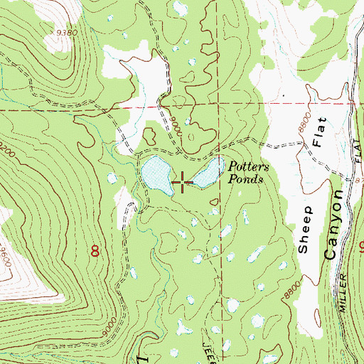 Topographic Map of Potters Pond Number Two Dam, UT