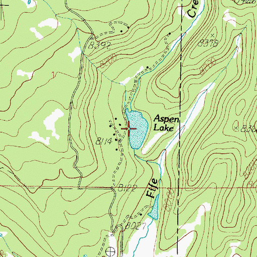 Topographic Map of Aspen Lake, UT
