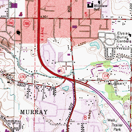 Topographic Map of Ivy Place Shopping Village, UT