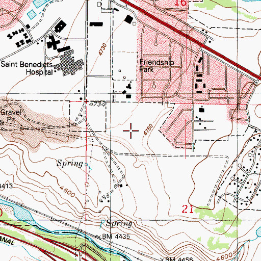 Topographic Map of South Ogden Junior High School, UT
