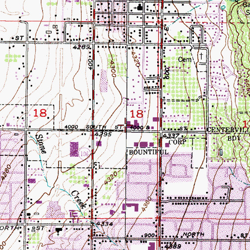 Topographic Map of Taylor Elementary School, UT
