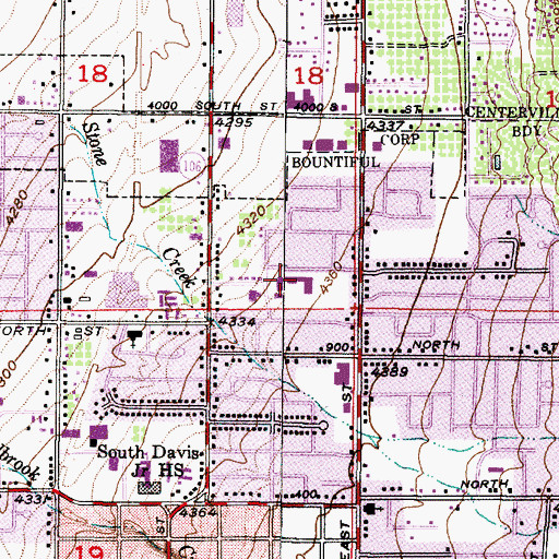Topographic Map of Tolman Elementary School, UT