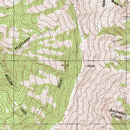Topographic Map of Willow Trail, UT