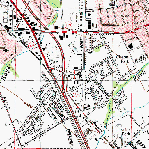 Topographic Map of Fort Lane Plaza Condominium, UT