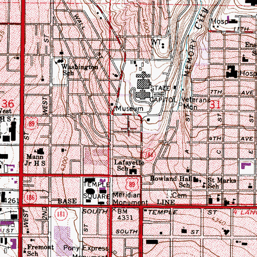 Topographic Map of Hillside Townhouse Condominium, UT