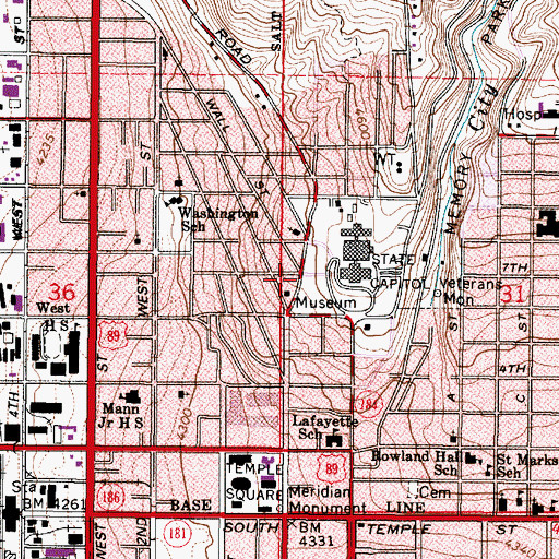 Topographic Map of Panorama Apartments Condominium, UT