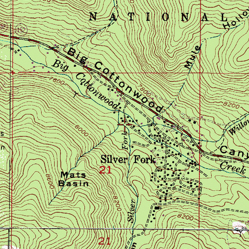 Topographic Map of Dunyon Dell, UT