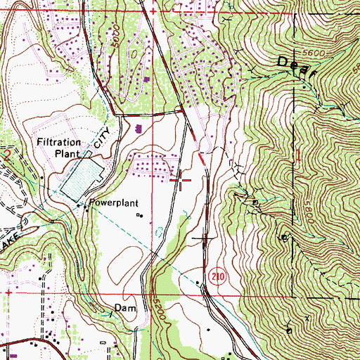 Topographic Map of Canyon Place, UT