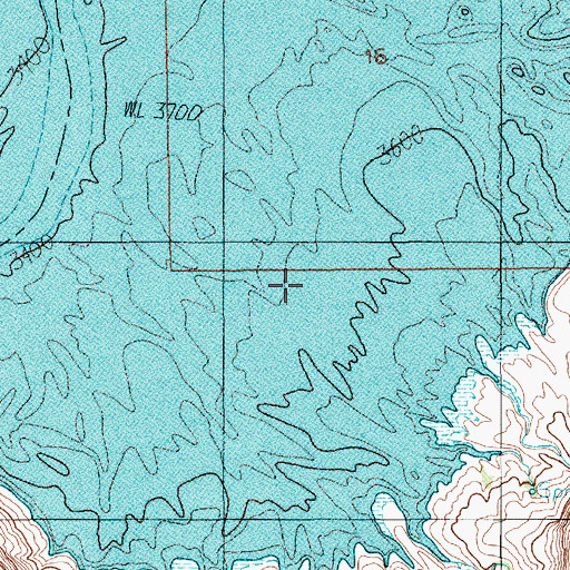 Topographic Map of Little Rincon, UT