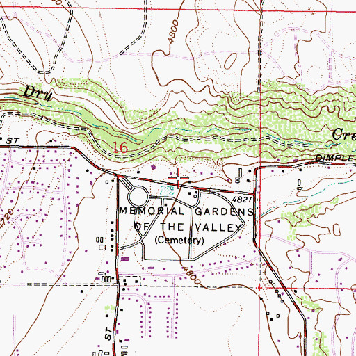 Topographic Map of Sandy Baptist Church, UT