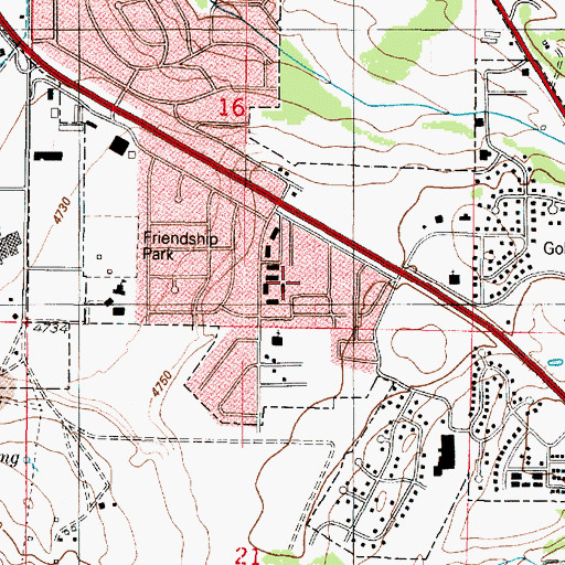 Topographic Map of Emerald Hills Condominium, UT