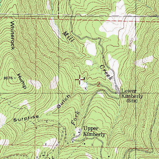 Topographic Map of Lower Kimberly Mine, UT