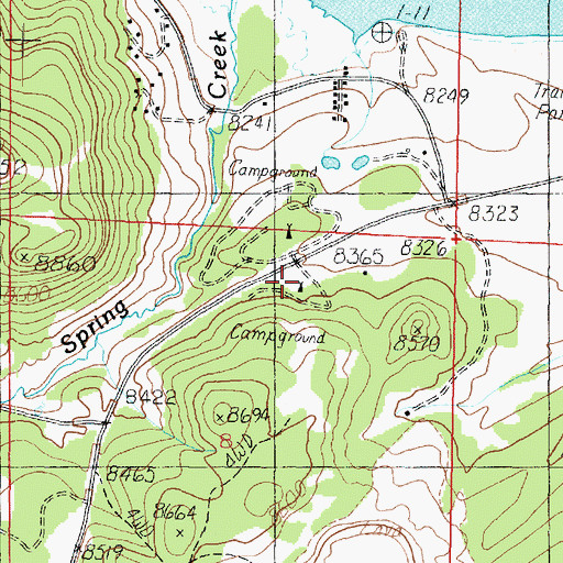 Topographic Map of Panguitch Lake South Campground, UT