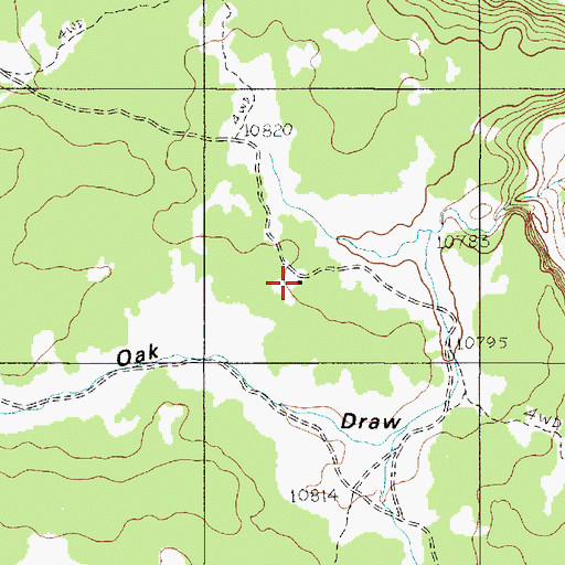 Topographic Map of Sawmill, UT