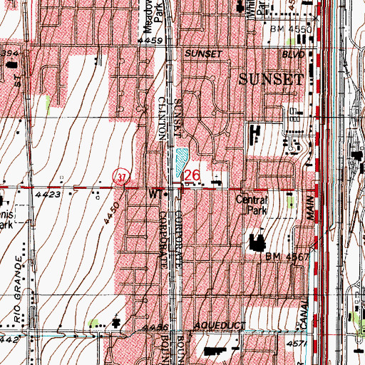 Topographic Map of Fawcett, UT