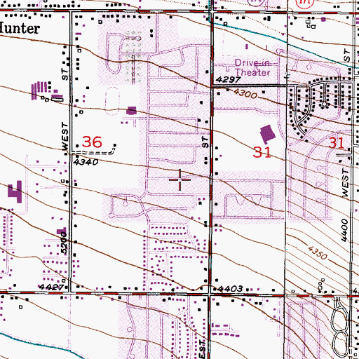 Topographic Map of Kevinwood Estates, UT