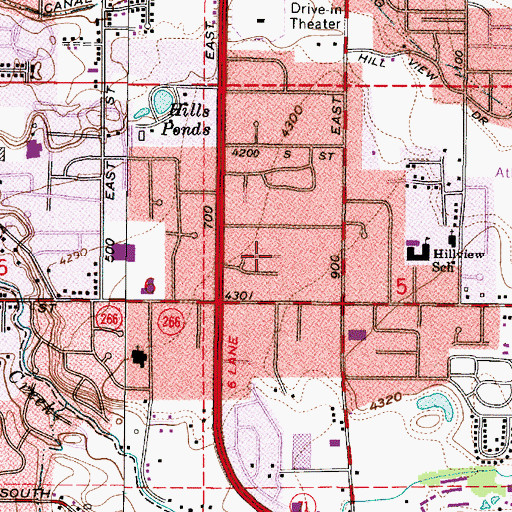 Topographic Map of Carsey Acres, UT