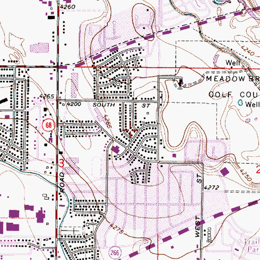 Topographic Map of Meadowbrook Valley, UT
