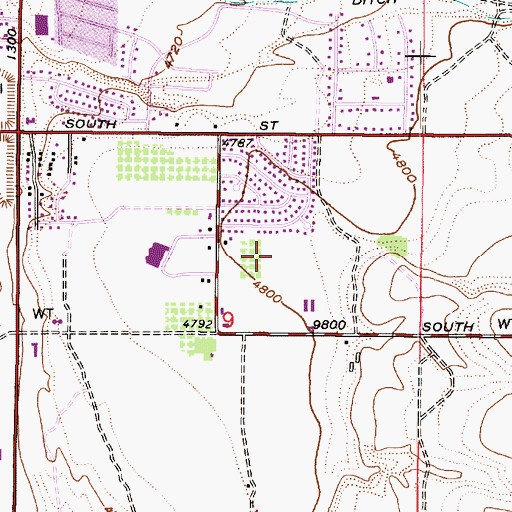 Topographic Map of Seven Oaks, UT