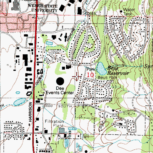 Topographic Map of Avondet, UT