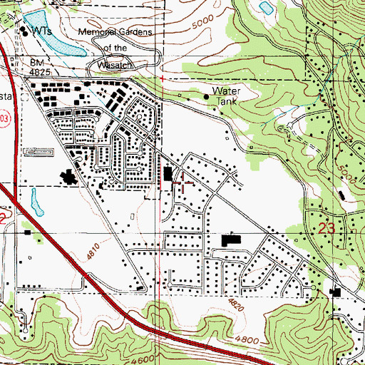 Topographic Map of Uintah Highlands, UT
