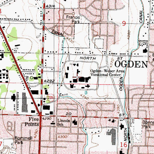 Topographic Map of Academy Heights Addition, UT