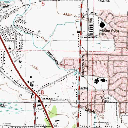 Topographic Map of Cinnamon Park, UT