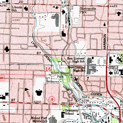 Topographic Map of Melody Lane, UT
