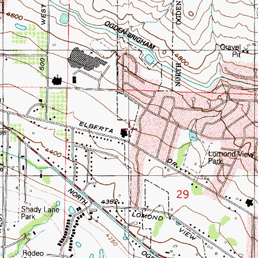 Topographic Map of Taylor Estates, UT