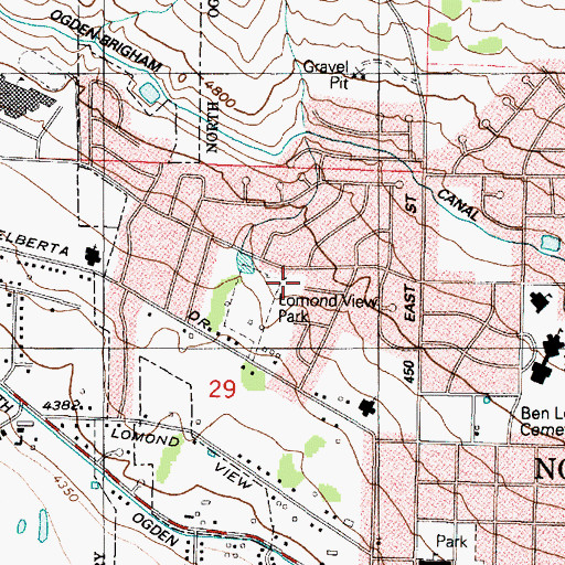 Topographic Map of Panorama Heights, UT