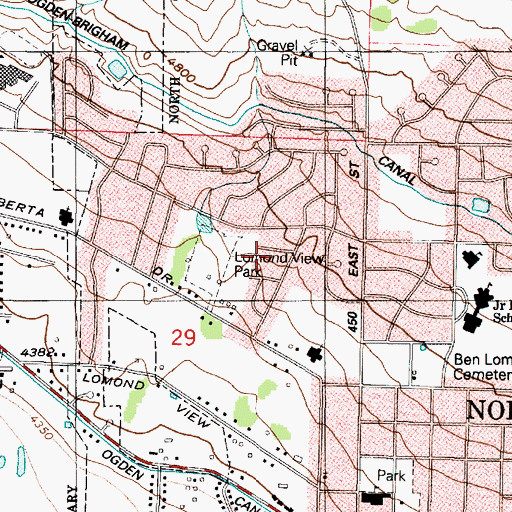 Topographic Map of Hill Top, UT