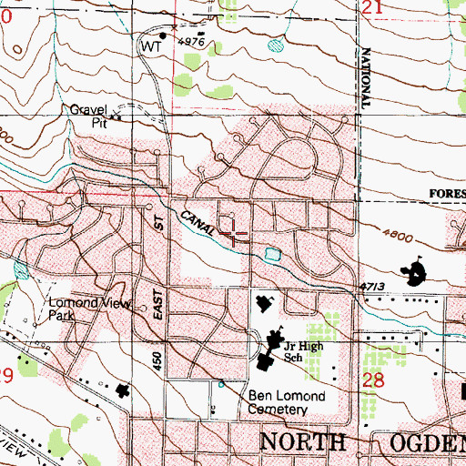 Topographic Map of Marvella Heights, UT