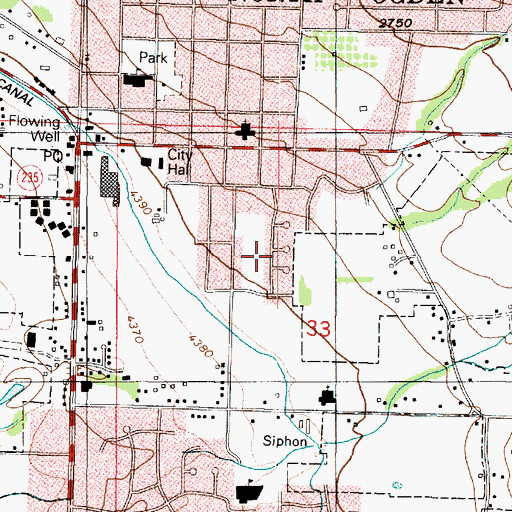 Topographic Map of Willowbrook, UT