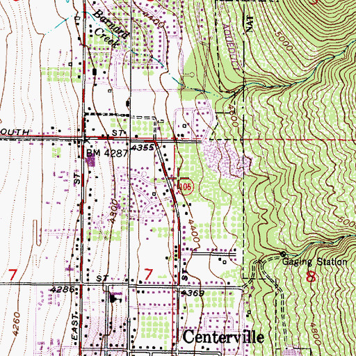 Topographic Map of Brentwood Estates, UT