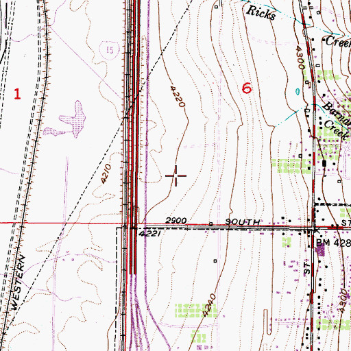 Topographic Map of Chase Lane Village, UT