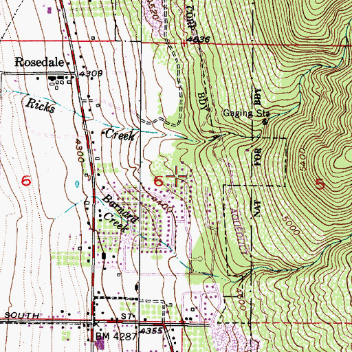 Topographic Map of Mount Lebannon Acres, UT