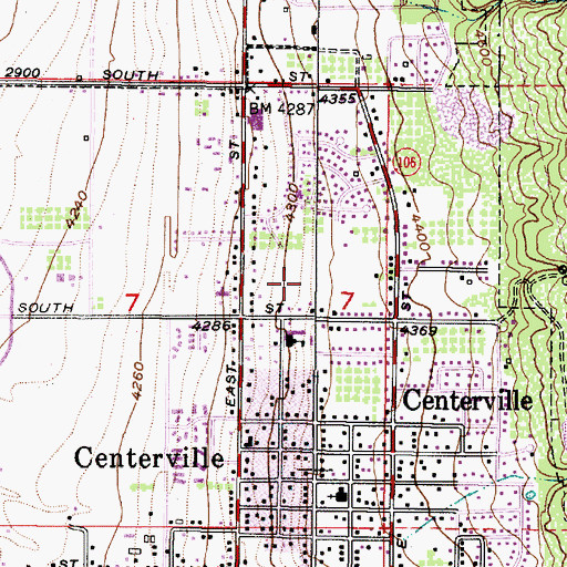 Topographic Map of Parrish Heights, UT