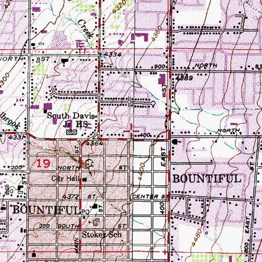 Topographic Map of LaVista Park, UT