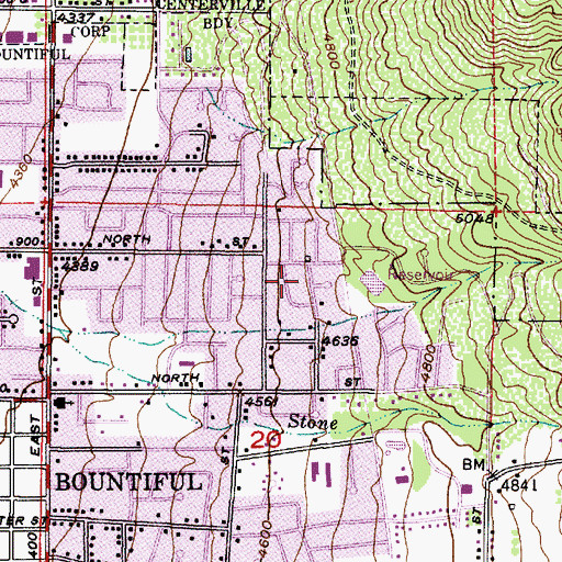 Topographic Map of Forest Park, UT