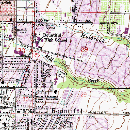 Topographic Map of Holbrook Heights, UT