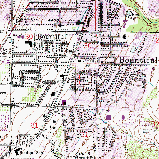 Topographic Map of Mueller Heights, UT