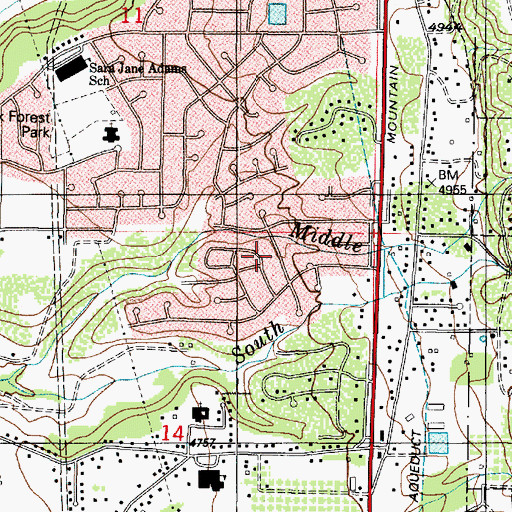 Topographic Map of Diamond Oaks, UT