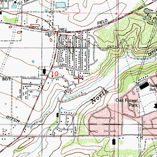 Topographic Map of Quail Hollow, UT