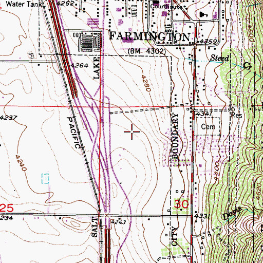 Topographic Map of Grass Valley Acres, UT