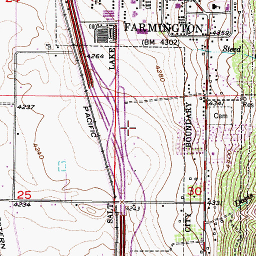 Topographic Map of Kum-Li Meadows, UT